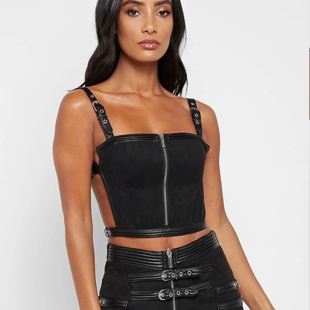Maniere De Voir Black Zipper Top